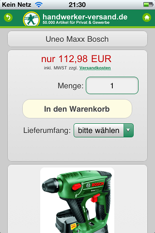 Screenshot Handwerker-Versand.de mobile Webseite 4