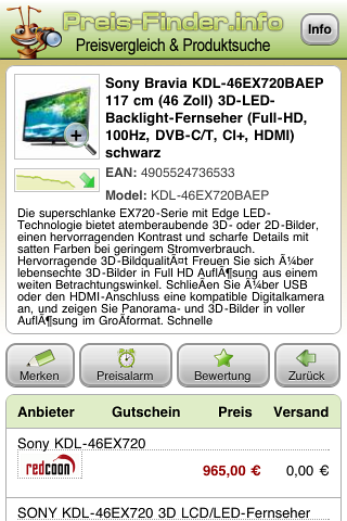 Screenshot Preis-Finder.info iPhone App 7